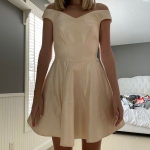Revolve cream, short dress